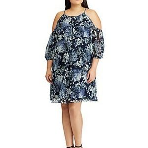 American Living Floral Cold Shoulder Dress